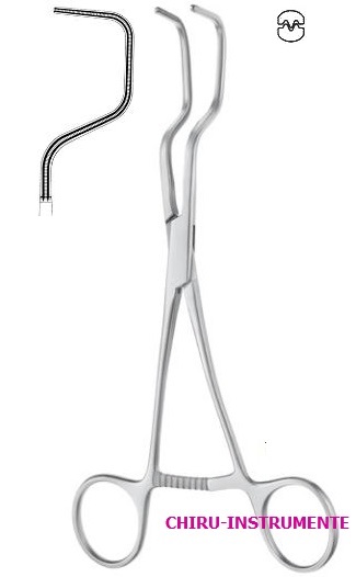 DALE peripheral vascular clamp, 18 cm (7")