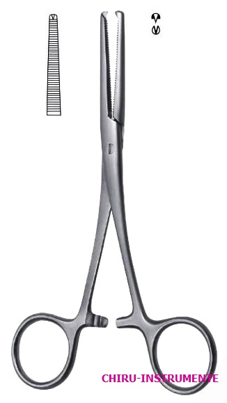 KOCHER Gefäßklemme, kräftiges Modell, mit Schraube, 1x2 Zähne, gerade, 14,5cm KOCHER Gefäßklemme, kräftiges Modell, mit Schraube, 1x2 Zähne, gerade, 14,5cm