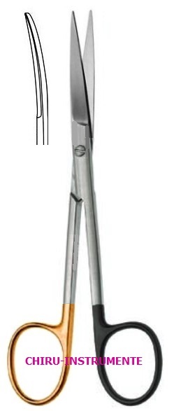 DEAVER scissors, curved, sh/sh, 14 cm (5 ½"), Tungsten Carbide (TC), Supercut (SC)