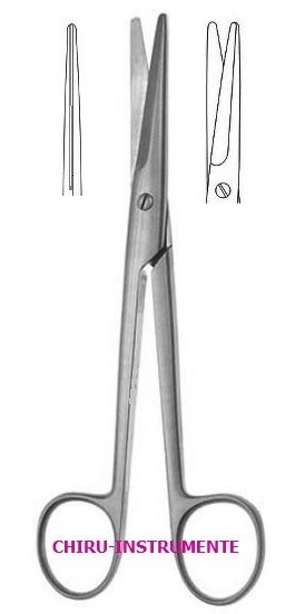MAYO scissors, straight, 14.5 cm (5 ½"), left-handed