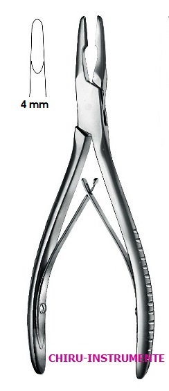 JANSEN Hohlmeisselzange, gerade, 4mm, 18cm JANSEN Hohlmeisselzange, gerade, 4mm, 18cm