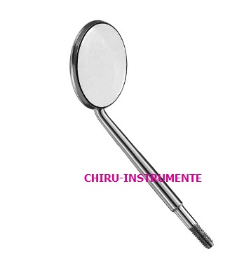 Mouth mirror, metric thread 20 mm, fig. 3, flat