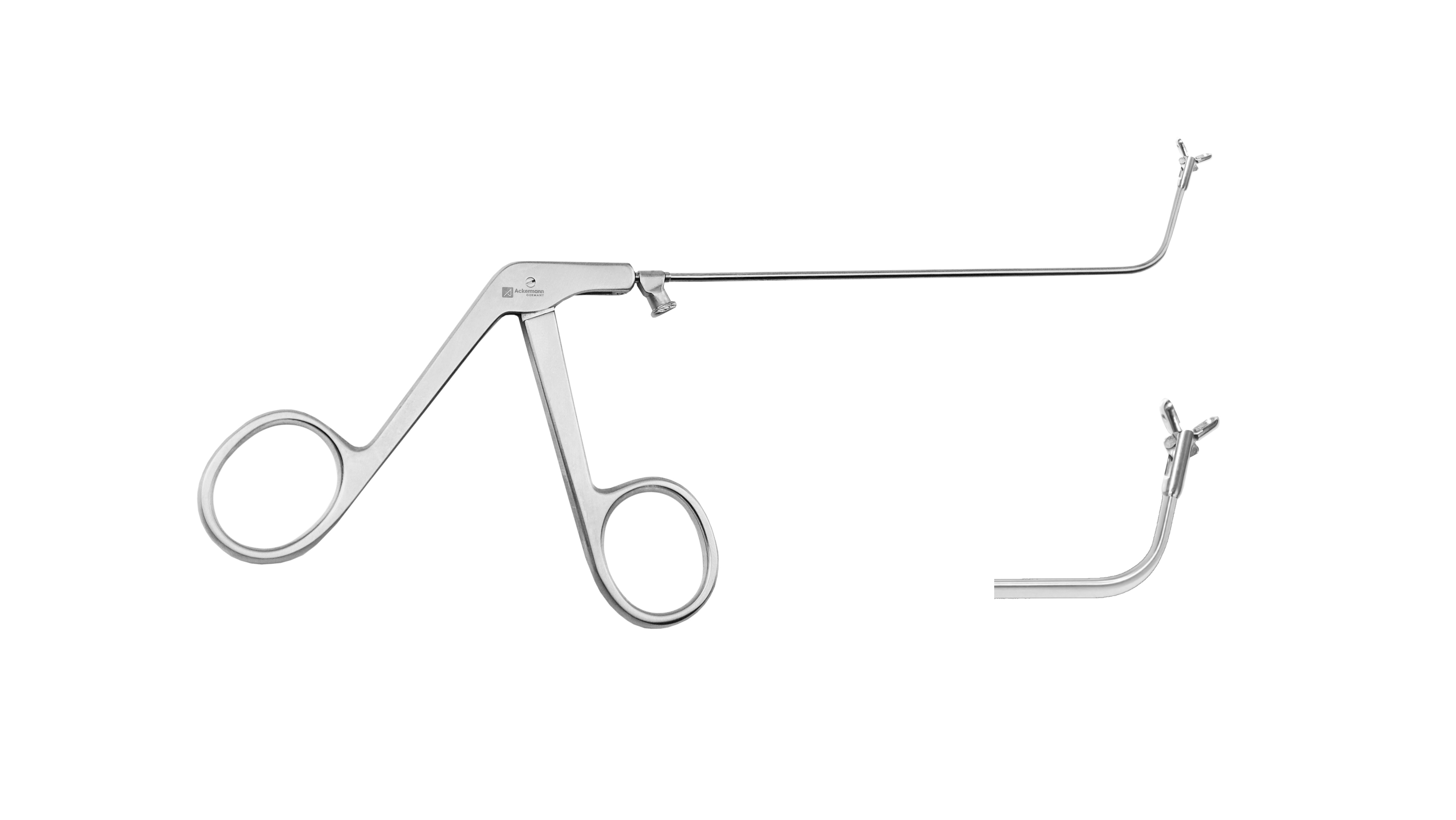 Zange mit Doppellöffel, vertikal öffnend, 13 cm, 70° aufgebogen