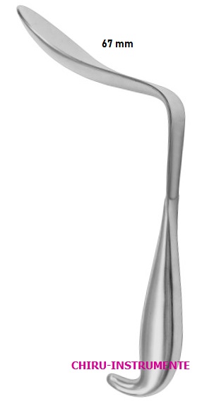 KOCHER bladder spatula, 27 cm (10.6")