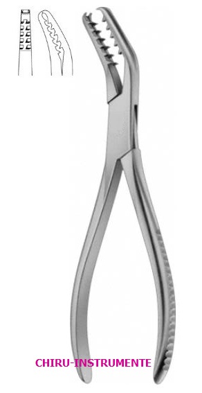 SEMB Knochenhaltezange, seitwärts gebogen, Breite 8 mm, 19 cm SEMB Knochenhaltezange, seitwärts gebogen, Breite 8 mm, 19 cm