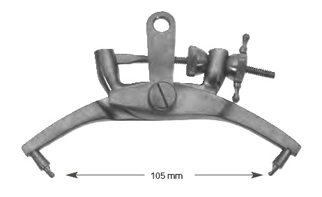 CRUTCHFIELD Schaedelhalter, klein, 115mm, 13cm