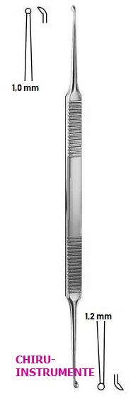 HOUSE currette, sharp, curved, 14.5 cm (5.7")