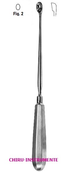 SIMON, scharfer Löffel, Fig.2/8,5mm, 24cm