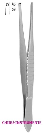 USA-Modell Chirurgische Pinzette, 2x3 Zähne, 14,5cm