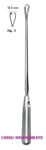 SIMS Uteruskürette, Fig. 3/10,5mm, scharf fest, 28cm