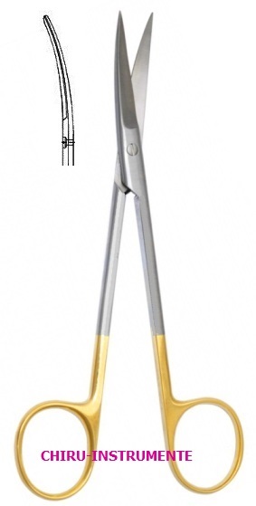 JOSEPH Schere,gebogen, sp./sp., 14 cm, Hartmetall (TC)