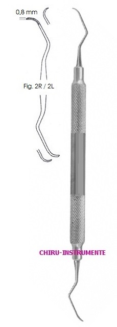 COLUMBIA-Kürette, Fig.2, R und L, 17,5cm