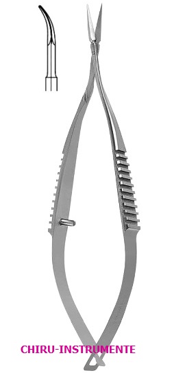VANNAS MOD. TUEBINGEN Iridectomieschere, 8,5 cm, gebogen, sp./sp.