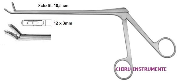 CASPAR Rongeur, aufgebogen, 12x3mm, 18,5cm