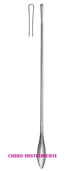 MYRTENBLATT-Knopfsonde, Ø 2mm, 20cm MYRTENBLATT-Knopfsonde, Ø 2mm, 20cm