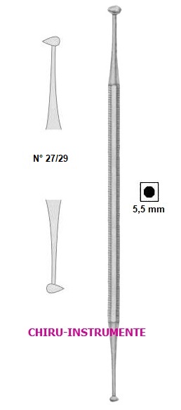 Füllungsinstrument, doppelendig, Fig. 27/29, L. ca. 16,5cm