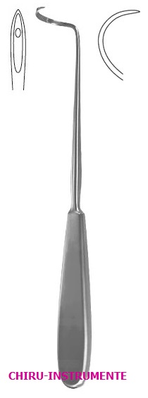 DESCHAMPS Unterbindungsnadel, scharf, links, 20 cm DESCHAMPS Unterbindungsnadel, scharf, links, 20 cm