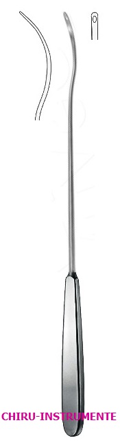 BRUNNER ligature needle, 30 cm (12"), strongly curved