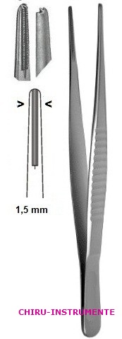 DEBAKEY-ATRAUMA forceps, 1, 5 mm,  20 cm (8"), serrated