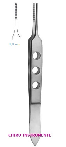 BISHOP HARMAN Iris Pinzette, gerade, gerieft, 0,8mm, 8,5cm BISHOP HARMAN Iris Pinzette, gerade, gerieft, 0,8mm, 8,5cm
