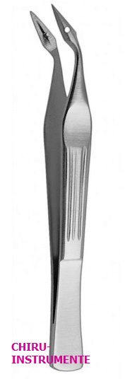 WALTER-CARMALT Splitterpinzette, gebogen, 10,5cm