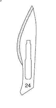 Skalpellklingen, Fig. 24 steril