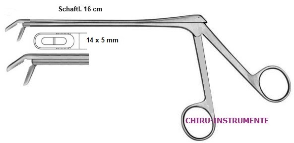 CASPAR rongeur, downwards, 16 cm (6 ¼"), 5 x 14 mm