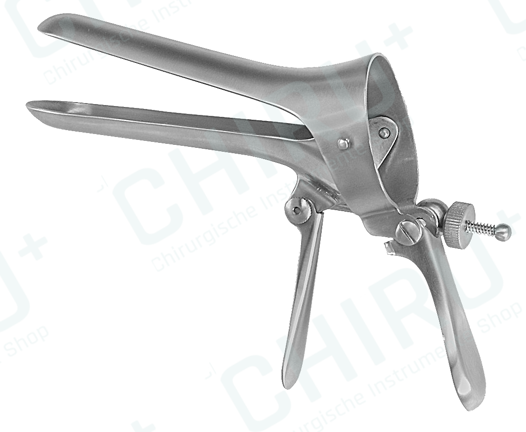 CUSCO Scheidenspekulum,  Fig. 1, 90 x 23 - 25 mm, zentrale Stellschraube, schweizer Modell