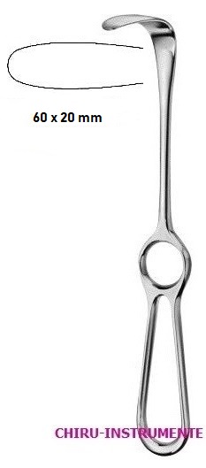LANGENBECK retractor, 60 x 20 mm, 21 cm (8 ¼")