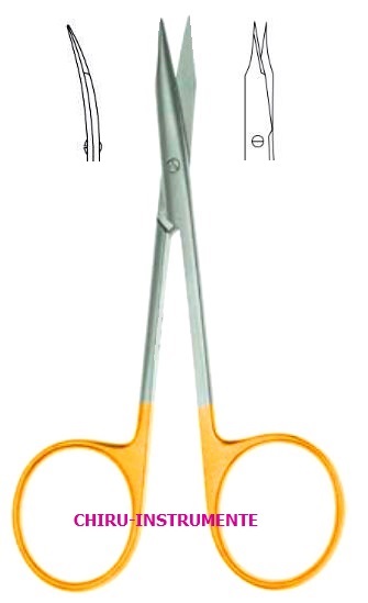 STEVENS tenotomy scissors, curved, sh/sh, 10.5 cm (4"), Tungsten Carbide (TC)