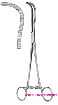 GUYON Nierenstielklemme, stark gebogen, 23cm