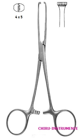 ALLIS tissue forceps, 4 x 5 teeth, 25 cm (10")