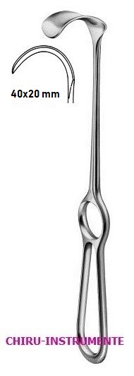 KOCHER Wundhaken, 40x20mm, 22cm