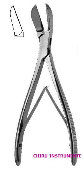 LISTON Knochensplitterzange, gebogen, 14cm