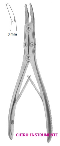 MAYFIELD Hohlmeißelzange, 3 mm, 17,5 cm, gebogen MAYFIELD Hohlmeißelzange, 3 mm, 17,5 cm, gebogen