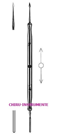 DIX-DOPPELINSTRUMENT mit Nadel und Hohlmeissel, rund, 12cm DIX-DOPPELINSTRUMENT mit Nadel und Hohlmeissel, rund, 12cm