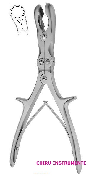 SEMB bone rongeur, 27 cm (10 ½"), curved