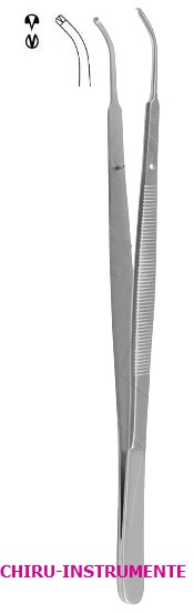 GERALD chirurgische Pinzette, 1 x 2 Zähne, 18 cm, gebogen, glatt GERALD chirurgische Pinzette, 1 x 2 Zähne, 18 cm, gebogen, glatt