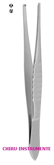 Tissue forceps, 1 x 2 teeth,  31 cm (12 ¼"), smooth, USA model