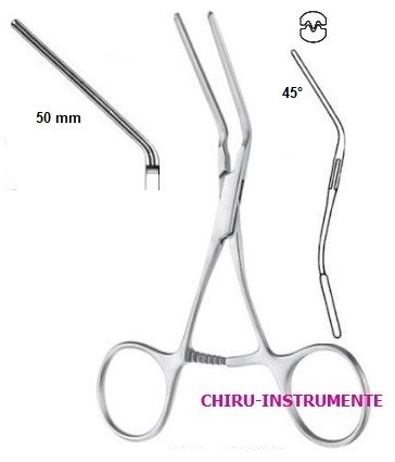 DEBAKEY ATRAUMA Klemme, Fassmaul 53mm, gewinkelt 12,5cm