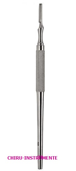 Skalpellgriff, Nr. 3R, 14,5 cm, rund Skalpellgriff, Nr. 3R, 14,5 cm, rund