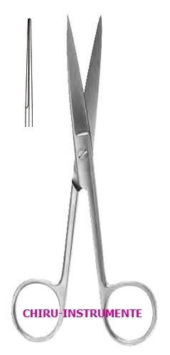 Chirurgische Schere, gerade, sp./sp., 14,5 cm, grazil
