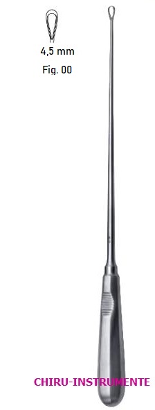 RECAMIER Uteruskürette, Fig. 00, 4,5 mm, 31 cm, scharf, fest RECAMIER Uteruskürette, Fig. 00, 4,5 mm, 31 cm, scharf, fest