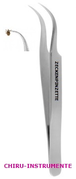 Zeckenpinzette, 11,5 cm,  Zeckenpinzette, 11,5 cm,
