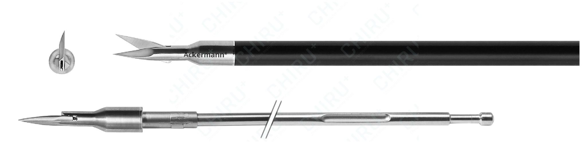 Mikroschere, gerade, Ø 5 mm, 330 mm, XPress Lock™