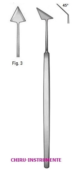 JAEGER Lanzen Messer, Fig. 3/45° gebogen, 13cm