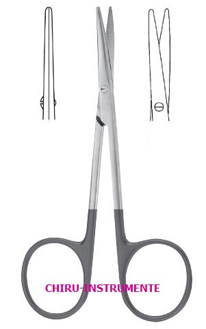 Strabismus scissors, straight, bl/bl, 11.5 cm (4 ½"),  Supercut (SC)