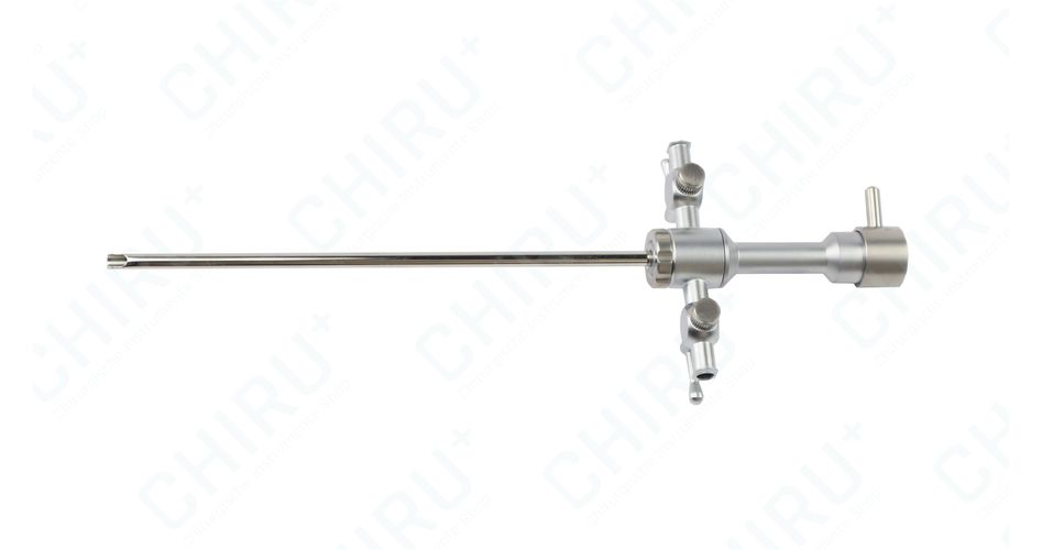 Universal Arthroskopschaft, 2 drehbare Hähne für Optik 187.5 mm, Ø 2.7 mm Universal Arthroskopschaft, 2 drehbare Hähne für Optik 187.5 mm, Ø 2.7 mm