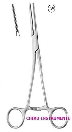 DEBAKEY peripheral vascular clamp, angled, 19 cm (7 ½")