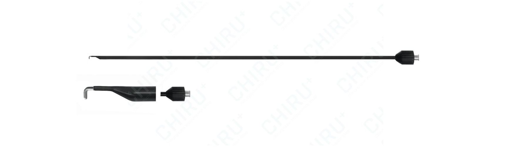 L-Hakenelektrode mit Saug-/Spülkanal, monopolar, Ø 5 mm